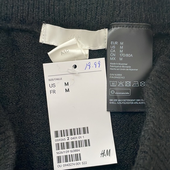 H&M Black Wide Leg Lounge Pant - Picture 4 of 4